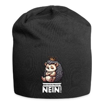 Bevor Du Fragst Igel Igelliebhaber Igelfan Stachel - Jersey-Beanie - Schwarz - Vorne