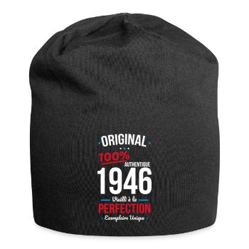 1946 – Original – Einzigartiges Exemplar - Jersey-Beanie - Schwarz - Vorne