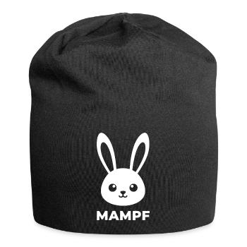 Delicate Bunny Bunny Print - Jersey Beanie - black - Front