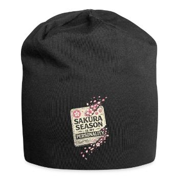 Kirschblüten Sakura Is My Personality Kirschblüte - Jersey-Beanie - Schwarz - Vorne