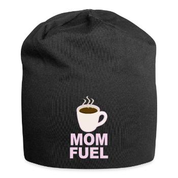 Mom Fuel – Coffee Powered Mom Design - Jersey-Beanie - Schwarz - Vorne