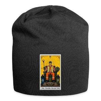 Müllwerker | Entsorgung Beruf Tarot - Jersey-Beanie - Schwarz - Vorne