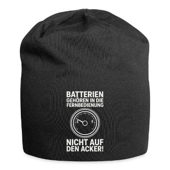  Batterien Gehören In Die Fernbedienung Nicht Auf - Jersey-Beanie - Schwarz - Vorne