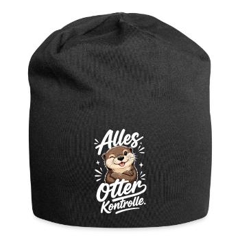 Alles Otter Kontrolle Lustiger Otter Spruch - Jersey-Beanie - Schwarz - Vorne