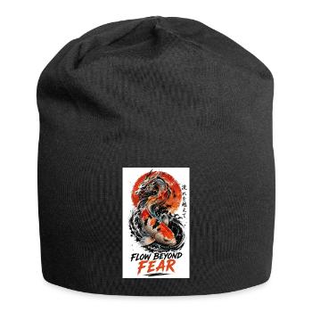 Koi-Drache Flow Beyond Fear - Jersey-Beanie - Schwarz - Vorne