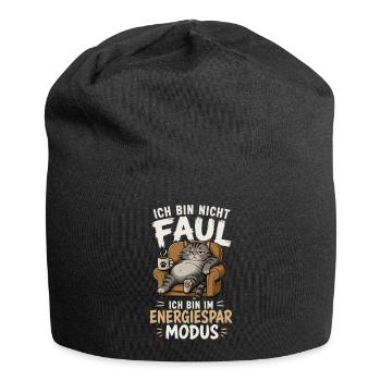Ich Bin Nicht Faul Ich Bin Im Energiesparmodus - Jersey-Beanie - Schwarz - Vorne