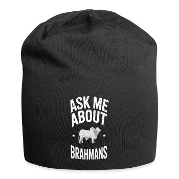 Brahman Cattle Cows Gift - Jersey Beanie - black - Front