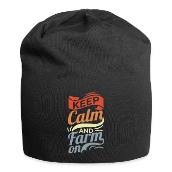 Funny Farmer Saying - Jersey Beanie - black - Front