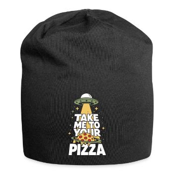 Emmène-moi à ta pizza OVNI Alien - Bonnet en jersey - noir - Devant