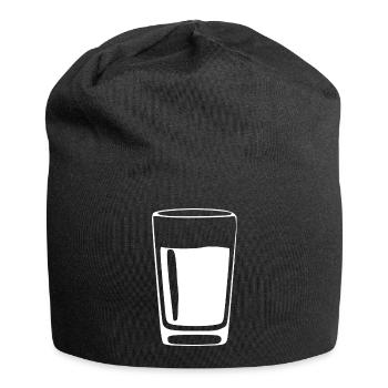 Glass Drinks Bar Gastronomy Gift - Jersey Beanie - black - Front