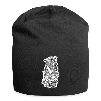 Shaman Head (outline) - Jersey Beanie - black - Front