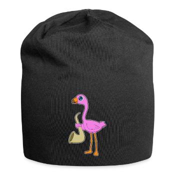 Flamingo Musician Saxophone Music - Jersey Beanie - black - Front