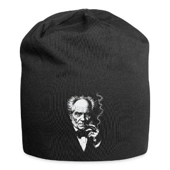 Arthur Schopenhauer raucht Zigarre - Jersey-Beanie - Schwarz - Vorne