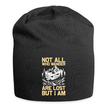 Not all who wander Hiking Mountains Mountaineering - Jersey Beanie - black - Front