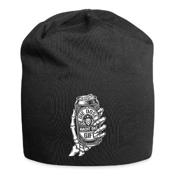 Bier - Die Dose macht das Gift | Wortspiel - Jersey-Beanie - Schwarz - Vorne