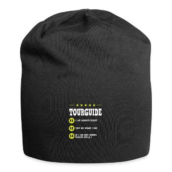 Un guide touristique dit une blague - Bonnet en jersey - noir - Devant