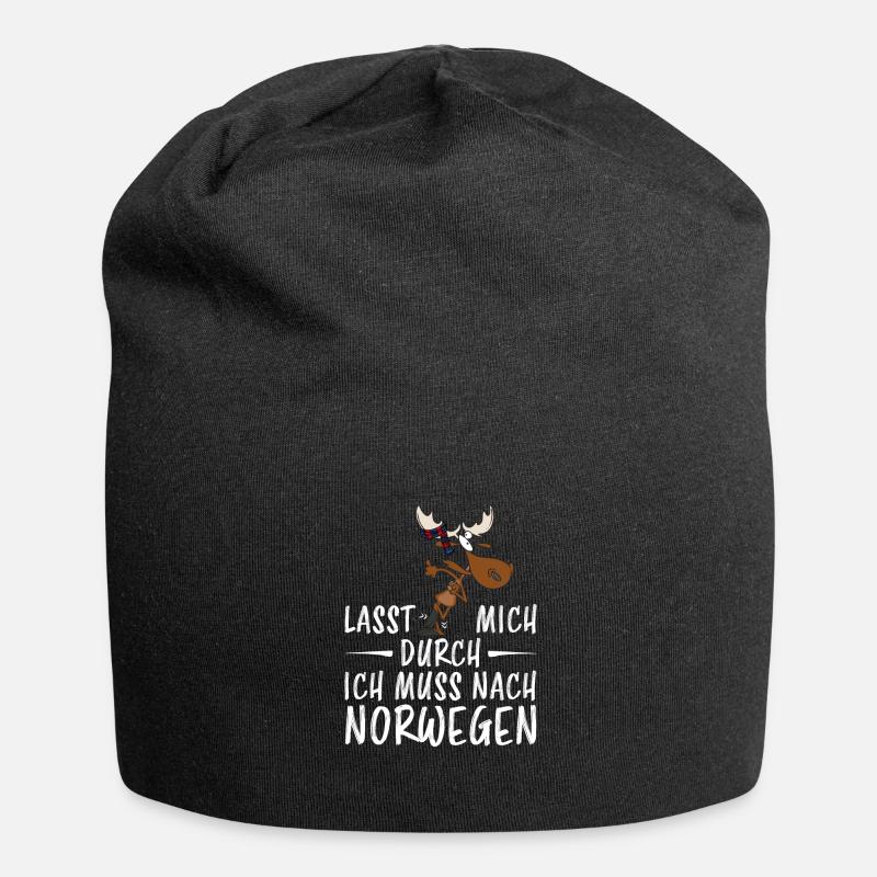 Norwegen - Lasst mich durch - Jersey-Beanie - Schwarz
