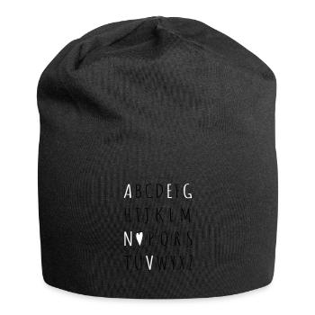 love vegan - Jersey-Beanie - Schwarz - Vorne