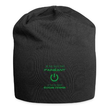 Cadeau fainéant humoristique - Bonnet en jersey - noir - Devant