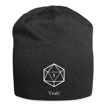 Critical Hit - W20 - 20D - Kritischer Treffer - Jersey-Beanie - Anthrazit - Vorne