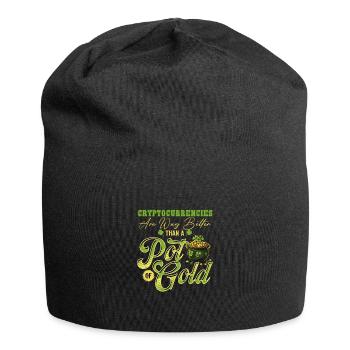 Kryptowährungen besser als Pot Of Gold St - Jersey-Beanie - Schwarz - Vorne