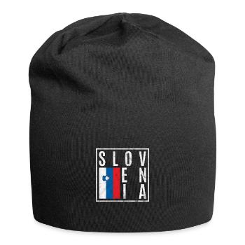 Slowenien - Jersey-Beanie - Schwarz - Vorne