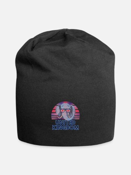 Großbritannien - Jersey-Beanie - Schwarz