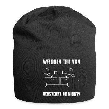 T-Shirt für Elektronik-Nerds - Cooles Geschenk? ;) - Jersey-Beanie - Schwarz - Vorne