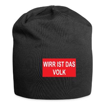 Wirr ist das Volk,Politik Fremdenhass,DDR Shirt - Jersey-Beanie - Schwarz - Vorne