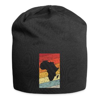 Afrika Safari Africa Geschenk Retro Südafrika Afro - Jersey-Beanie - Schwarz - Vorne