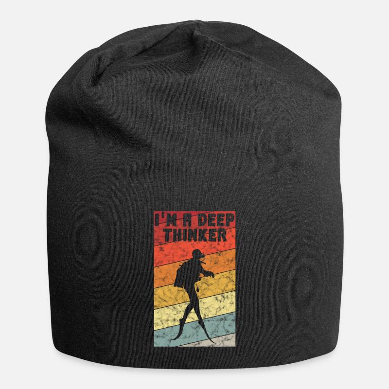 I'm a depp Thinker Diver Diving Diver Retro - Jersey Beanie - black