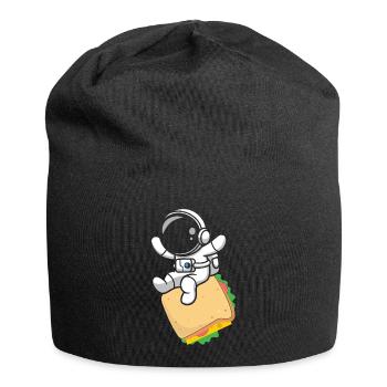 Sandwich Fast Food Astronaut Astronomy - Jersey Beanie - black - Front