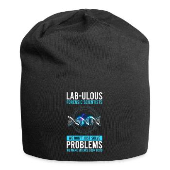 Forensischer Wissenschaftler und Kriminallabor - Jersey-Beanie - Schwarz - Vorne