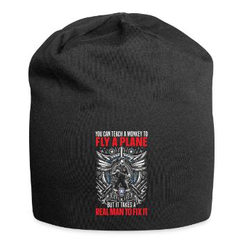 Flugzeugmechaniker Flugzeugmaschinenbau - Jersey-Beanie - Schwarz - Vorne