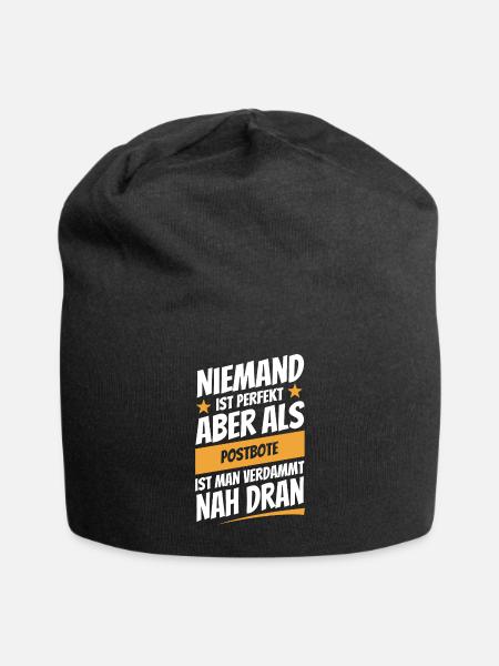 Niemand ist perfekt - Postbote - Spruch - Jersey-Beanie - Schwarz