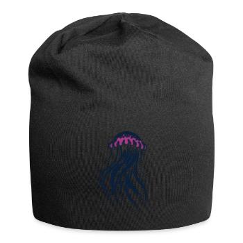Flotter et briller, méduse avec des tentacules - Bonnet en jersey - noir - Devant
