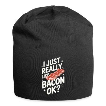 Bacon Breakfast Bacon - Jersey Beanie - black - Front
