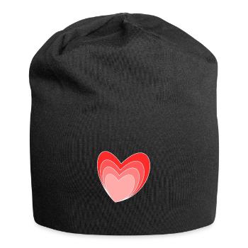 VALENTINSTAG. ICH LIEBE DICH. ICH LIEBE DICH. LIEBE. LIEBE - Jersey-Beanie - Schwarz - Vorne