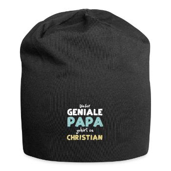 Dieser Geniale Papa Gehört Zu Ch... - Jersey-Beanie - Schwarz - Vorne