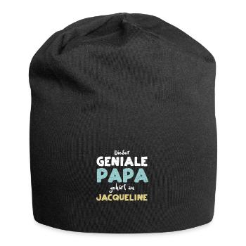 Dieser Geniale Papa Gehört Zu Ja... - Jersey-Beanie - Schwarz - Vorne