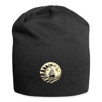 Vintage Sailboat Single Master Tsunami Storm - Jersey Beanie - black - Front