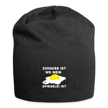 Zuhause Ist Wo Mein Spiegelei Ist Eierfan - Jersey-Beanie - Schwarz - Vorne