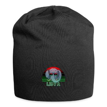 Libyen - Jersey-Beanie - Schwarz - Vorne