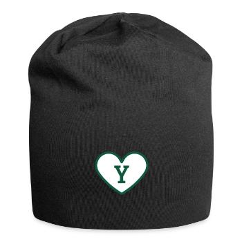 Lettre y cœur sport tendance vert - idée cadeau - Bonnet en jersey - noir - Devant