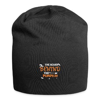 The Beard Behind The Pumpkin - Jersey Beanie - black - Front