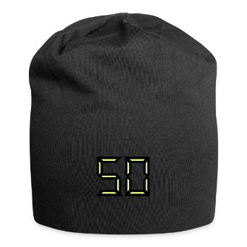 50. 50 ANS. 50e ANNIVERSAIRE. ANNIVERSAIRE 50 ANS. - Bonnet en jersey - noir - Devant