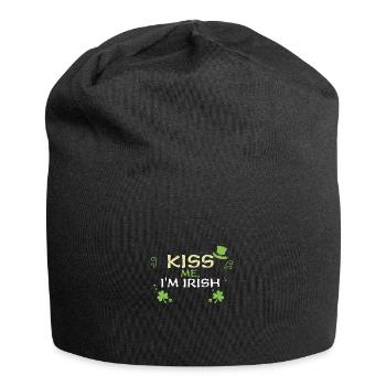 Embrasse-moi, je suis irlandais - Bonnet en jersey - noir - Devant