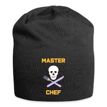★ Les couleurs du design peuvent être modifiées ★ Master chef (coutellerie) - Bonnet en jersey - noir - Devant