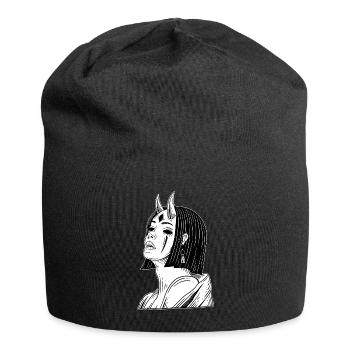 Skull Skull Horror Skeleton Halloween Geisha - Jersey Beanie - black - Front