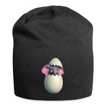 Baby elephant hatch - Jersey Beanie - black - Front